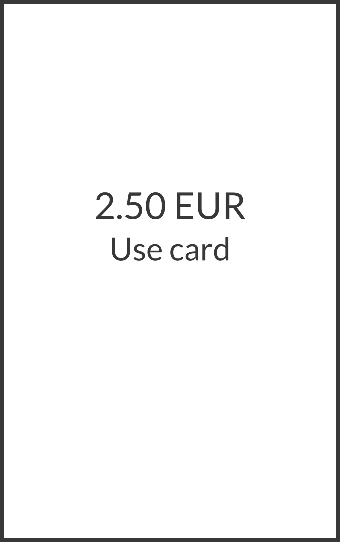 Customer shown final amount and currency